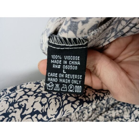 Angie Navy and Beige Floral Tank Top - Picture 6 of 10